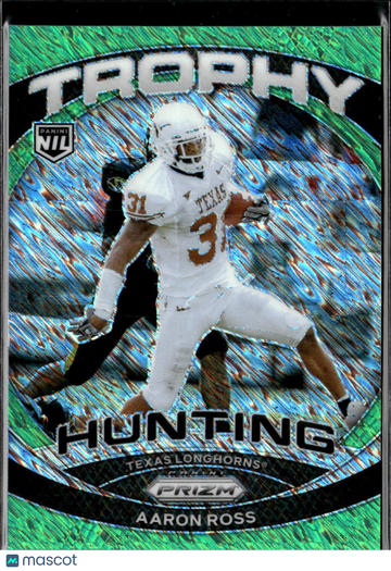 Aaron Ross 2025 Panini Prizm Trophy Hunting Green Texas Longhorns