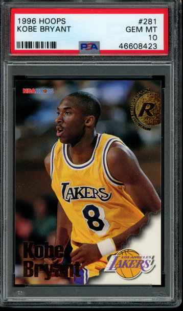 1996 Hoops #281 Kobe Bryant PSA GEM MINT 10