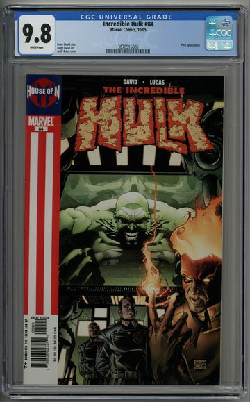 Incredible Hulk 84 House of M CGC9.8 Pyro