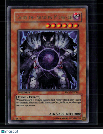 2008 Konami The Dark Emperor Structure Deck Caius the Shadow Monarch 1st Edition