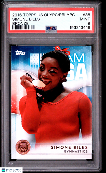 2016 Topps Us Olympics & Paralympics Simone Biles #38 Bronze PSA 9