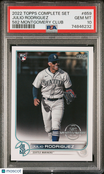 2022 Topps 582 Montgomery Club Julio Rodriguez #659 Rookie PSA 10