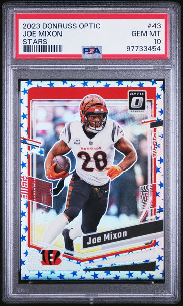 2023 Donruss Optic Stars Joe Mixon #43 PSA 10