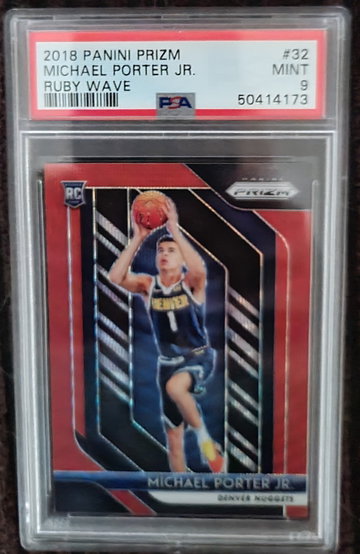 2018 Prizm Ruby Wave Michael Porter Jr PSA 9