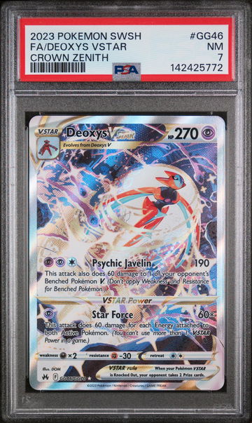 2023 Pokemon Sword and Shield Crown Zenith Deoxys Vstar #GG46 PSA 7