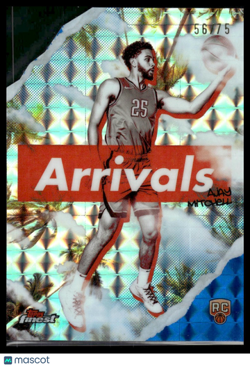 2024 Topps Finest Ajay Mitchell #A-29 Blue Geometric Arrivals Die Cut /75 RC