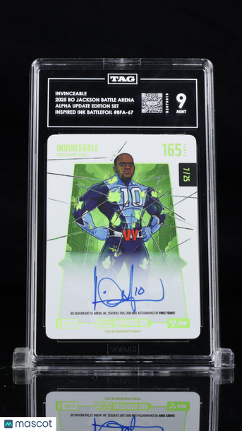 2025 Bo Jackson Battle Arena Invinceable #BFA-67 Inspired Ink Battlefoil /25 Glow TAG 9
