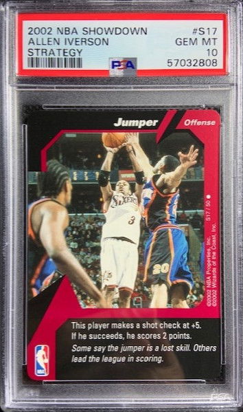 2002 NBA Showdown Strategy Allen Iverson #S17 PSA 10 Gem Mint Pop 1 RARE!