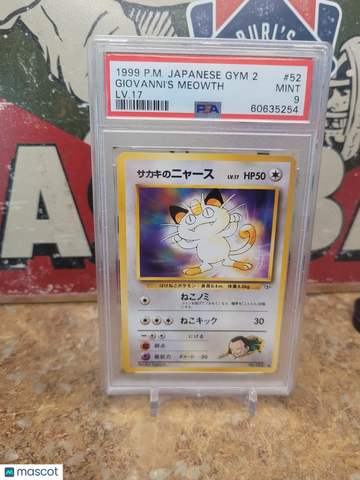 1999 Pokemon Japanese Gym 2 Giovanni's Meowth Japanese LV.17 PSA 9 #52