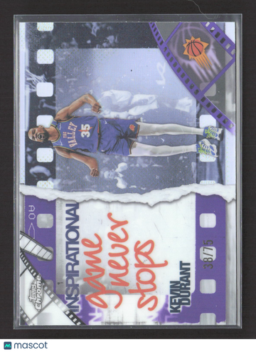 2025 Topps Chrome Inspirational Kevin Durant IP-4 Purple Refractor 38/75 Suns Basketball Card