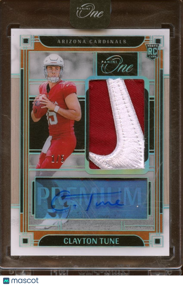 2023 Clayton Tune Patch Rookie Panini Authentic