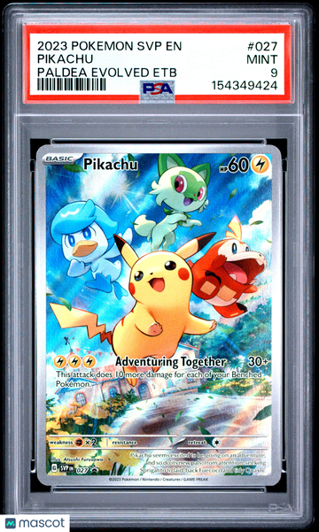 2023 Pokemon SVP EN-SV Black Star Promo Pikachu Paldea Evolved Etb PSA 9 #027