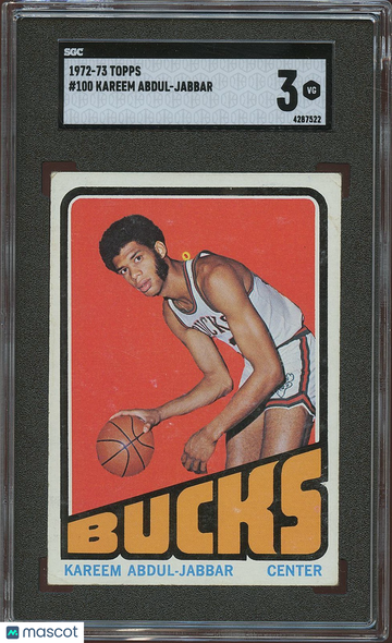 1972-73 Topps Kareem Abdul-Jabbar #100 [Base] Base Set SGC 3