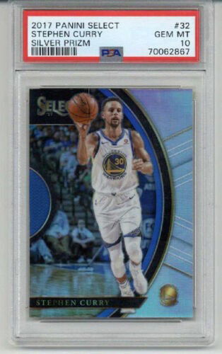 2017 PANINI SELECT SILVER PRIZM #32 STEPHEN CURRY WARRIORS PSA 10 LOW POP RARE