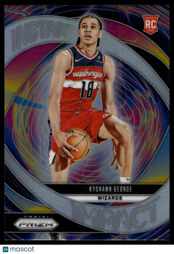 2024-25 Panini Prizm Kyshawn George #19 Instant Impact Prizms Silver