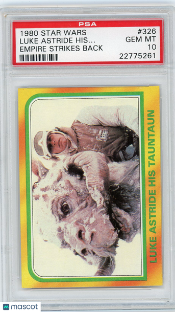1980 Star Wars Empire Strikes Back Luke Astride His.. . #326 PSA 10