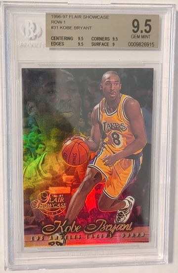 1996-97 Flair ROW 1 Kobe Bryant RC Rookie GEM MINT BGS 9.5