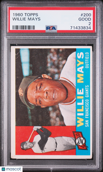 1960 Topps Willie Mays #200 PSA 2