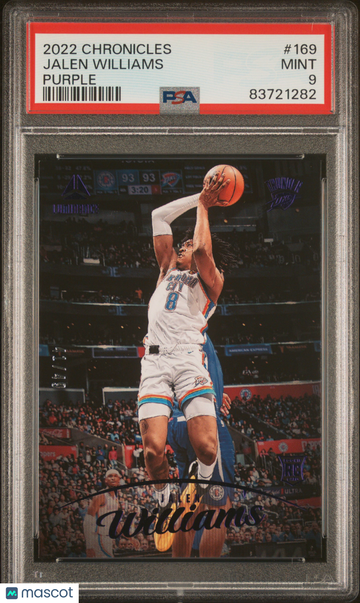 2022 Panini Chronicles Jalen Williams #169 Purple PSA 9
