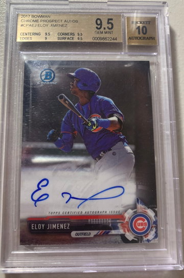 2017 Bowman Chrome Eloy Jimenez Auto BGS 9.5