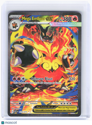 Ascended Heroes Mega Emboar ex Holo Special Illustration Rare #273/217