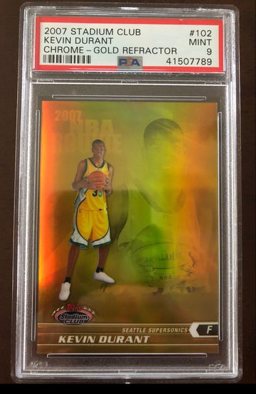 2007 Stadium Club Gold Kevin Durant Rookie PSA 9