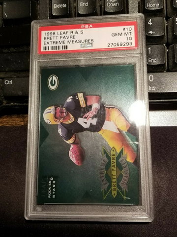 1998 Leaf Extreme Measures Brett Favre PSA 10 Gem Mint /1000 HOF Packers Pop 2