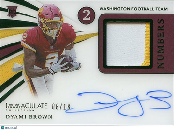 2021 Dyami Brown Rookie Panini Authentic