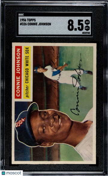 1956 Topps Connie Johnson #326 SGC 8.5