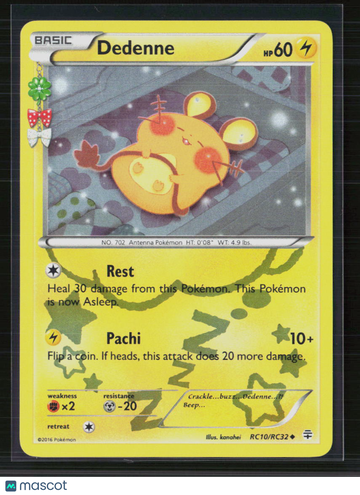2016 Generations Dedenne Holo Uncommon #RC10/RC32