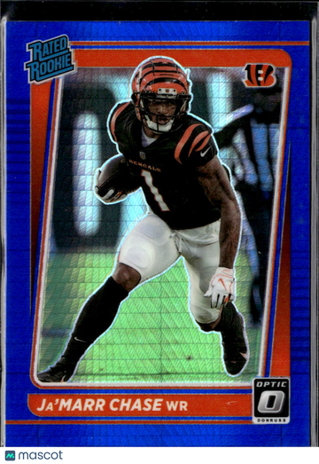 Ja'Marr Chase 2021 Panini Donruss Optic Prizm Blue Cincinnati Bengals