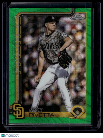 2025 Topps Chrome Update Nick Pivetta #USC114 Green Wave Refractors SN