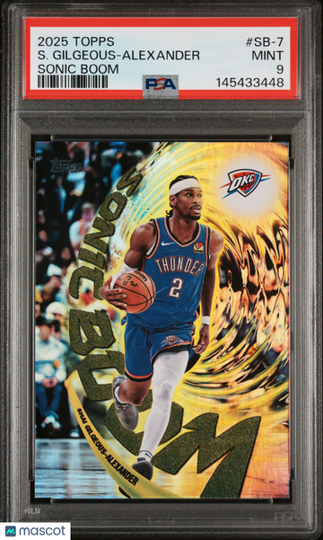 2025 Topps Sonic Boom S. Gilgeous-Alexander #SB-7 PSA 9
