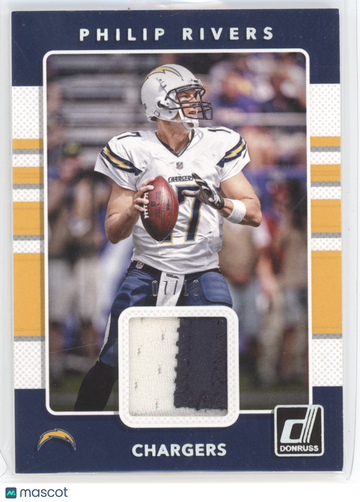 2017 Panini Donruss Threads Philip Rivers #23 /10 Game-Used Material