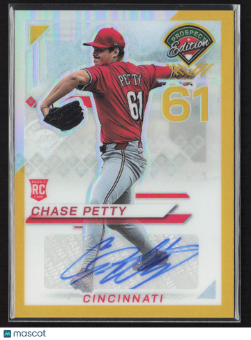 2025 Panini Prospect Edition Gold Prizm Auto Chase Petty #180 /10 RC