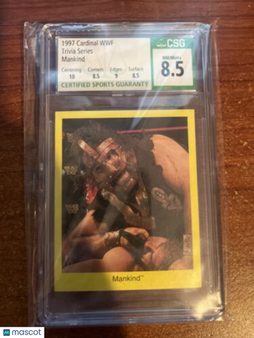 1997 Cardinal World Wrestling Federation Trivia Game Mankind Rookie CSG 8.5