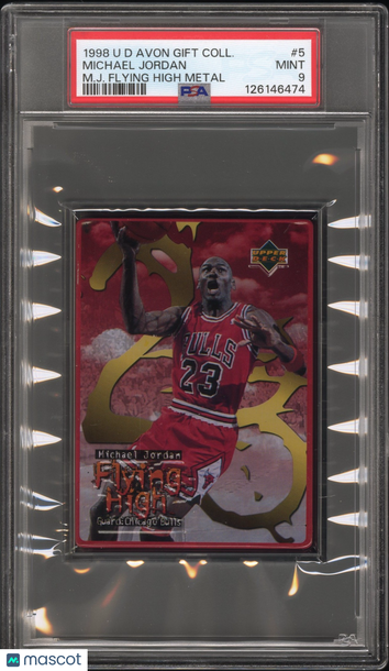 1998 Upper Deck Avon Gift Coll Michael Jordan Flying High Metal Michael Jordan #5 M. J. PSA 9