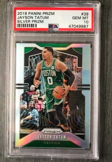 2019 Jayson tatum silver prizm psa 10
