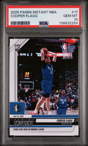2025 Panini Instant NBA Cooper Flagg #17 /1 PSA 10
