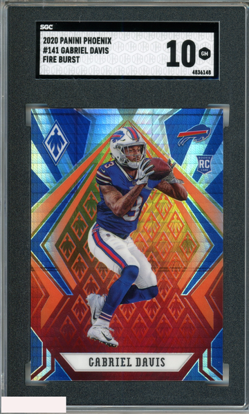 2020 PANINI PHOENIX GABRIEL DAVIS #141 FIRE BURST ROOKIE RC BILLS SGC 10 GEM