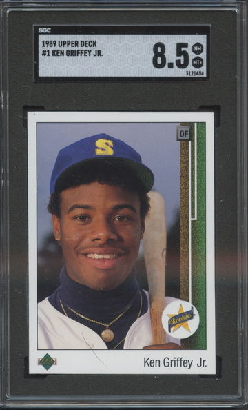 1989 Upper Deck #1 Ken Griffey Jr. Seatle Mariners Hall-of-Fame Rookie SGC 8.5 NM/MT+