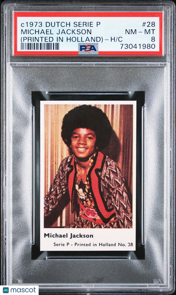 1973 Dutch Serie P (Printed In Holland) Michael Jackson #28 H/C PSA 8