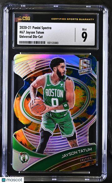 2020-21 Panini Spectra Jayson Tatum #67 Universal Die-Cut CGC 9