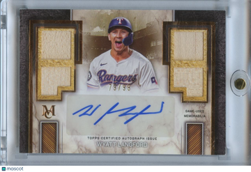 Wyatt Langford 2025 Auto Topps Texas Rangers