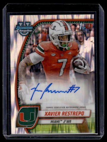 2024 Topps Bowman University Chrome 1st Bowman Xavier Restrepo #PA-XRE Auto