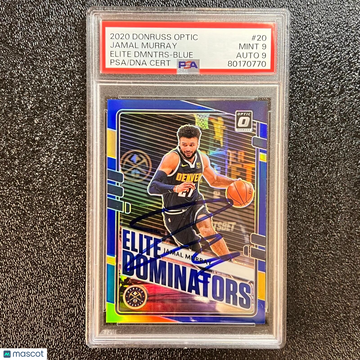 2020 Panini Donruss Optic Elite Dominators Jamal Murray #20 Elite Dmntrs Blue PSA 9 Auto 9