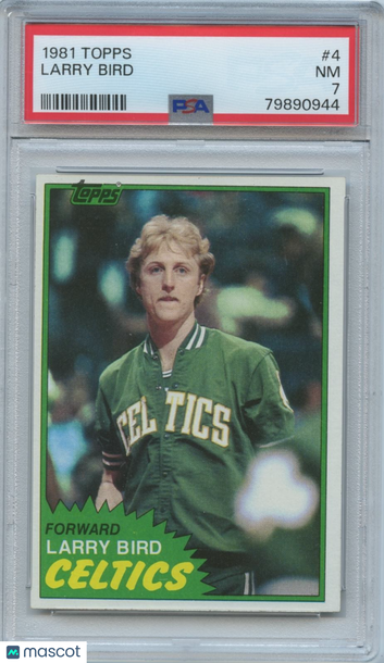 1981-82 Topps Larry Bird #4 [Base] Base Set PSA 7