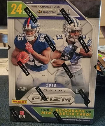 2018 Panini Prizm Football Blaster Box Blue Lazer Parallels.  RC's Jackson, Allen, Mayfield,  