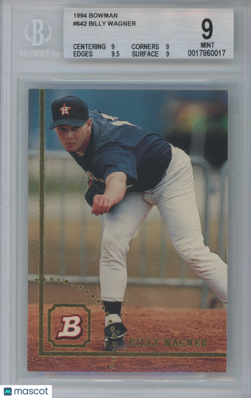 1994 Bowman Billy Wagner #642 Rookie BGS 9