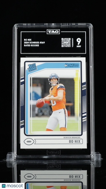 2024 Donruss Rated Rookie Bo Nix #369 Rookie TAG 9